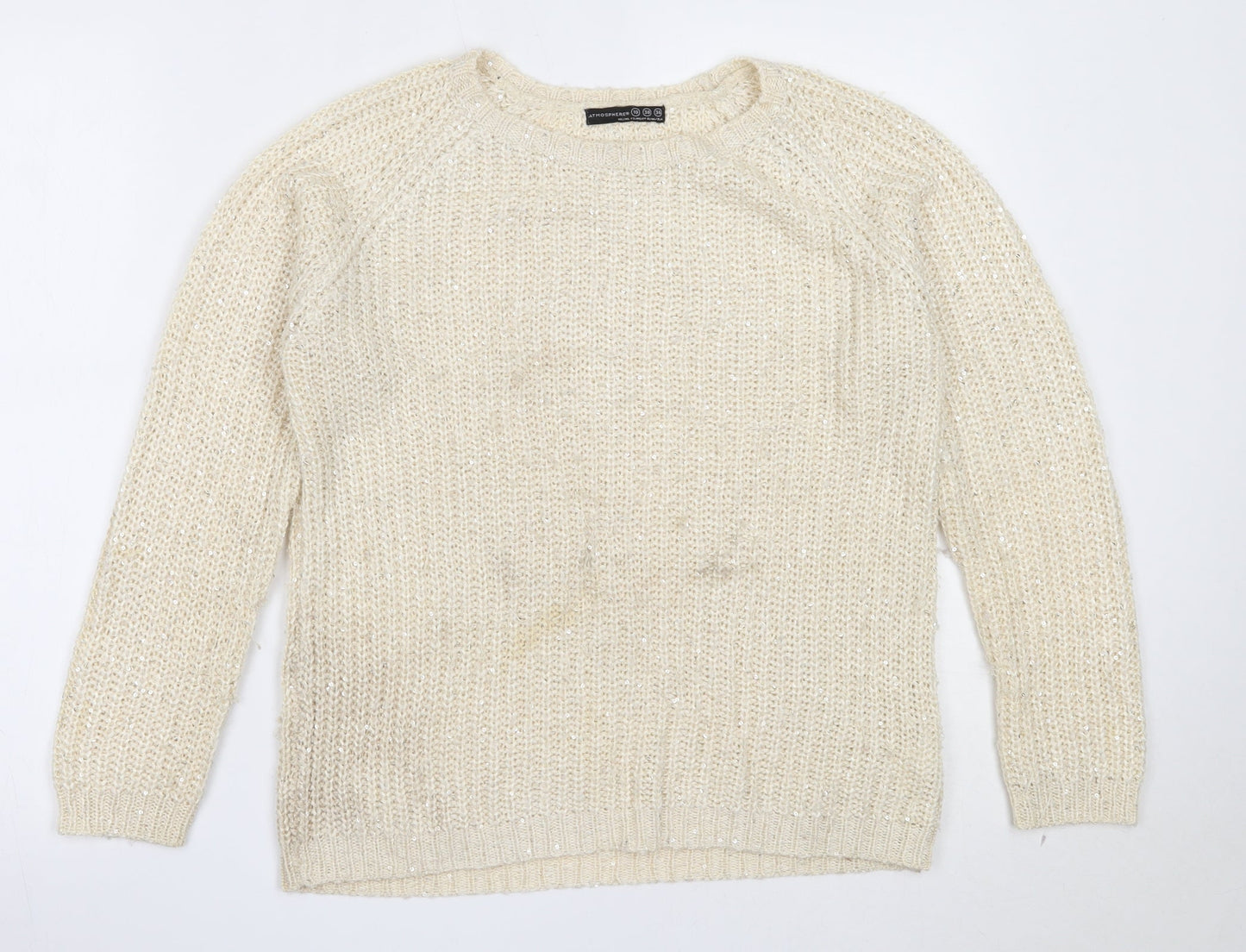 Womens UK Size 10 Atmosphere Ivory Pullover Jumper