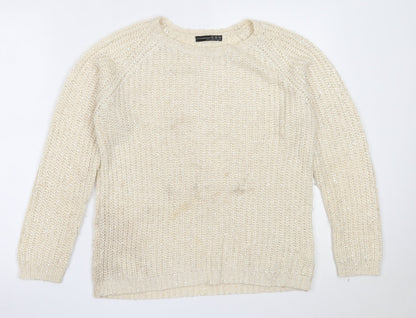 Womens UK Size 10 Atmosphere Ivory Pullover Jumper