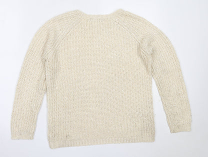 Womens UK Size 10 Atmosphere Ivory Pullover Jumper