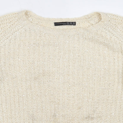 Womens UK Size 10 Atmosphere Ivory Pullover Jumper