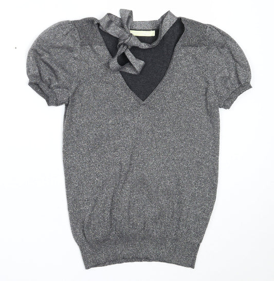 Womens UK Size 10 River Island Silver Pullover Jumper