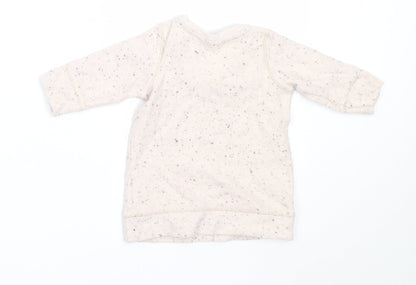 NEXT Girls Ivory  Cotton Pullover Jumper Size 0-3 Months
