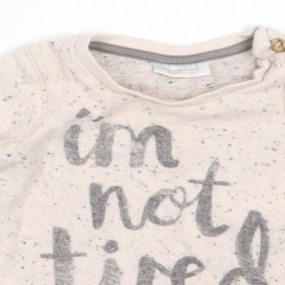 NEXT Girls Ivory  Cotton Pullover Jumper Size 0-3 Months