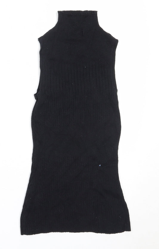 Womens UK Size 8 River Island Black Vest Jumper