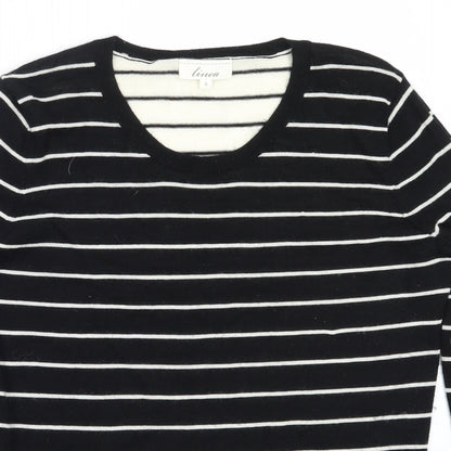 Womens UK Size S Linea Black Pullover Jumper