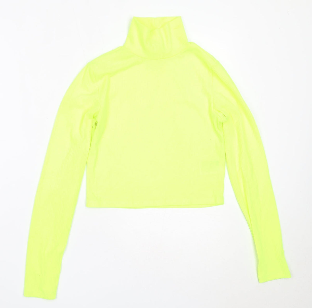 H&M Womens Green High Neck  Polyester Pullover Jumper Size S