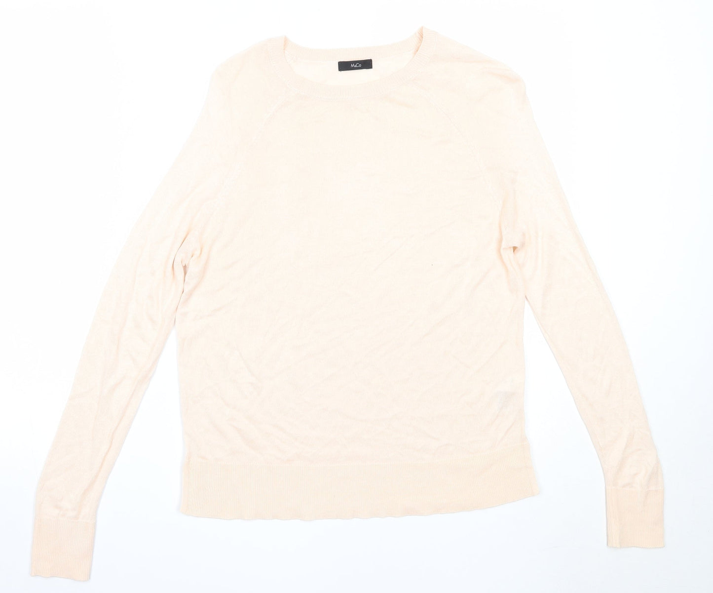 Womens UK Size 10 M&Co Pink Pullover Jumper