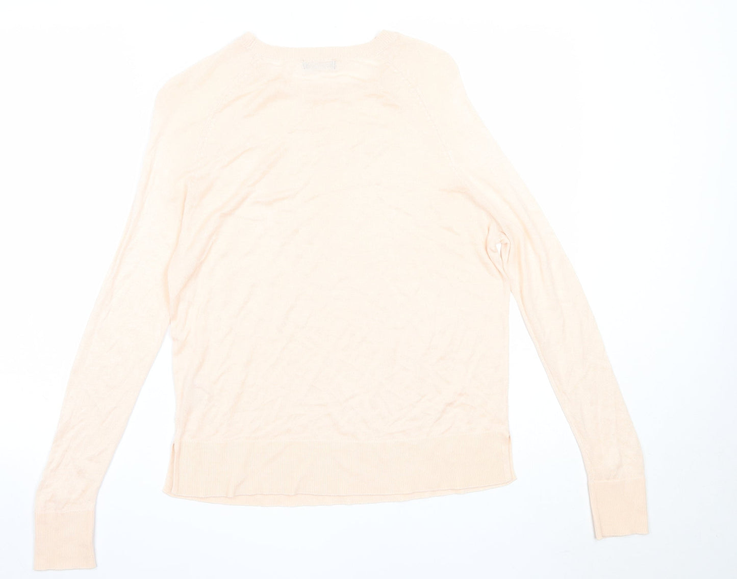 Womens UK Size 10 M&Co Pink Pullover Jumper