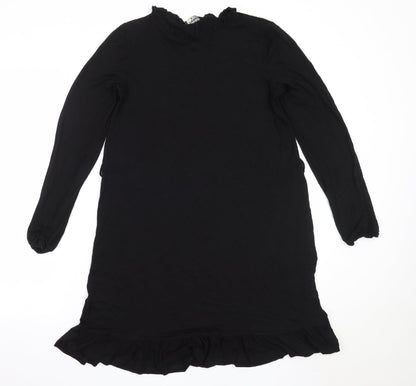 Matalan Womens Black  Viscose Trapeze & Swing  Size S  Round Neck