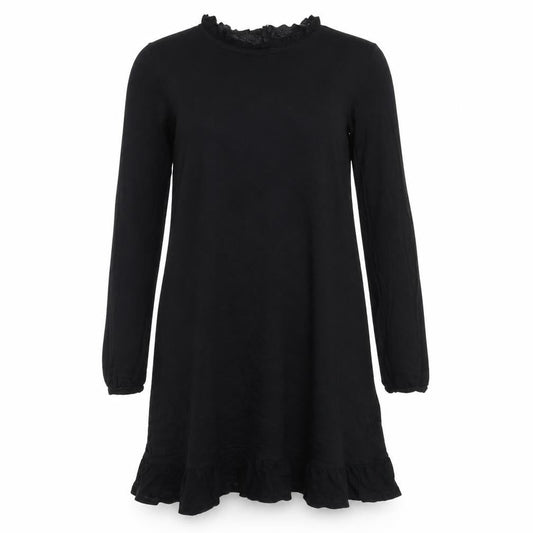 Front view of Matalan women’s black viscose trapeze & swing, size S, round neck