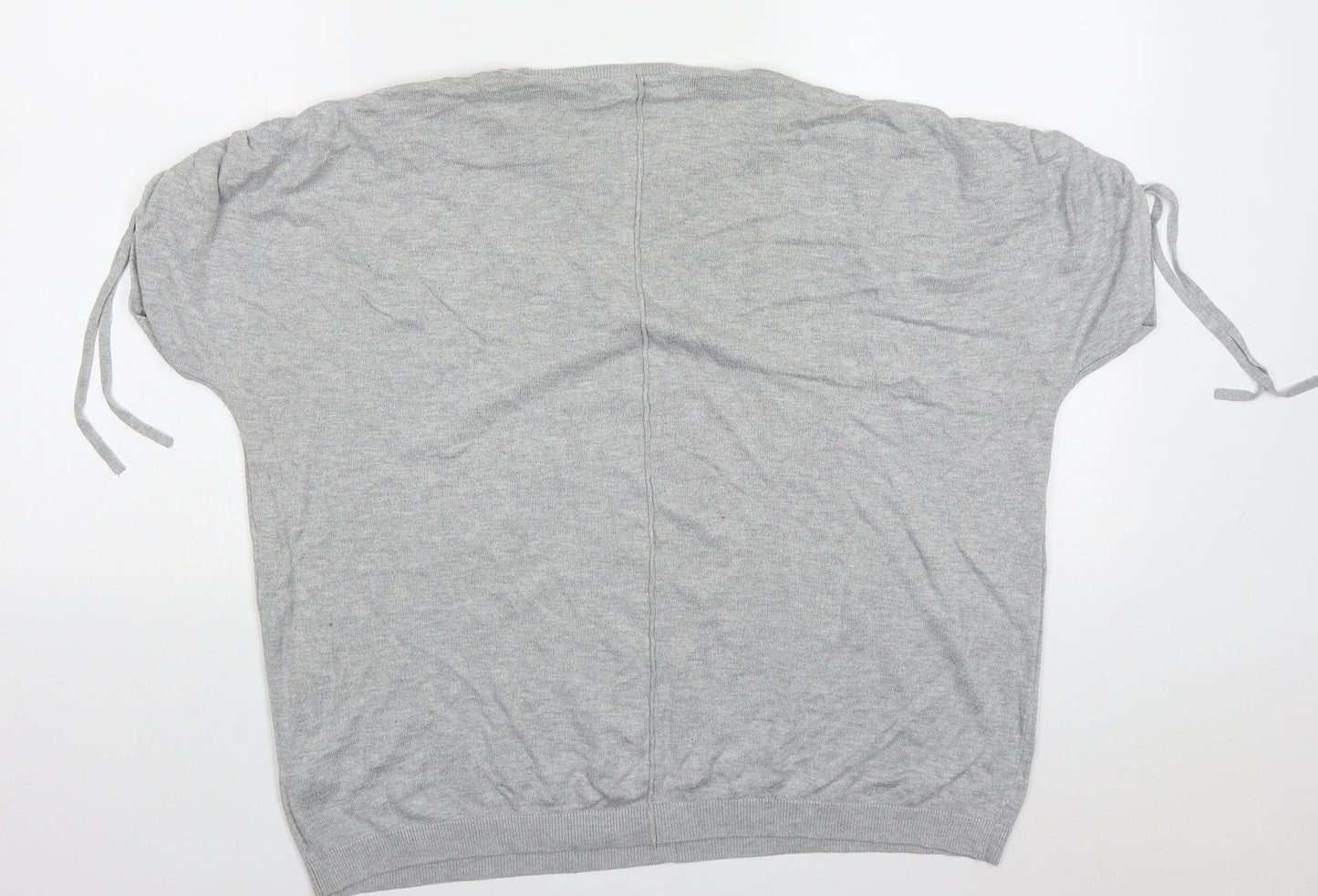 F&F Womens Grey Crew Neck  Viscose Pullover Jumper Size 14