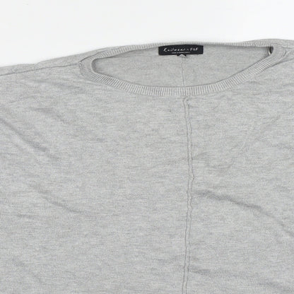 F&F Womens Grey Crew Neck  Viscose Pullover Jumper Size 14