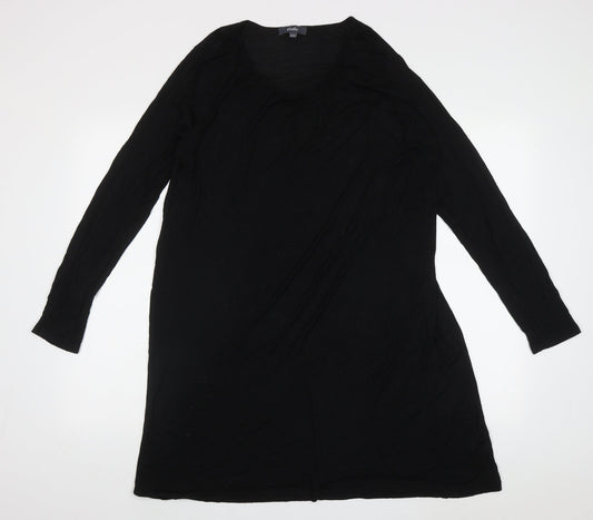 Studio Womens Black  Viscose A-Line  Size 14  Crew Neck Pullover