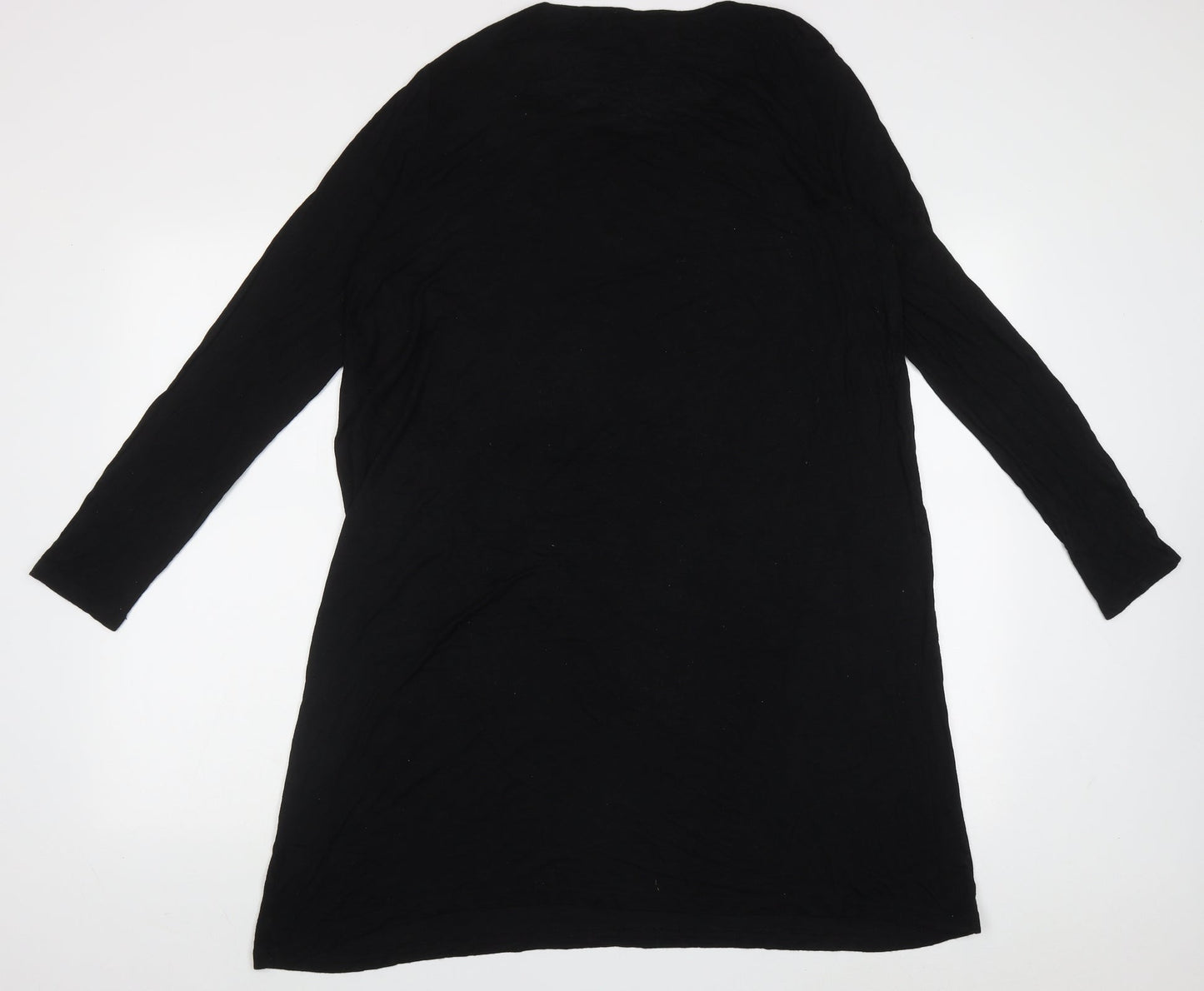 Studio Womens Black  Viscose A-Line  Size 14  Crew Neck Pullover