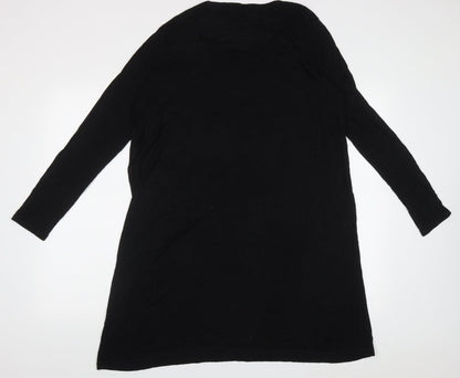 Studio Womens Black  Viscose A-Line  Size 14  Crew Neck Pullover