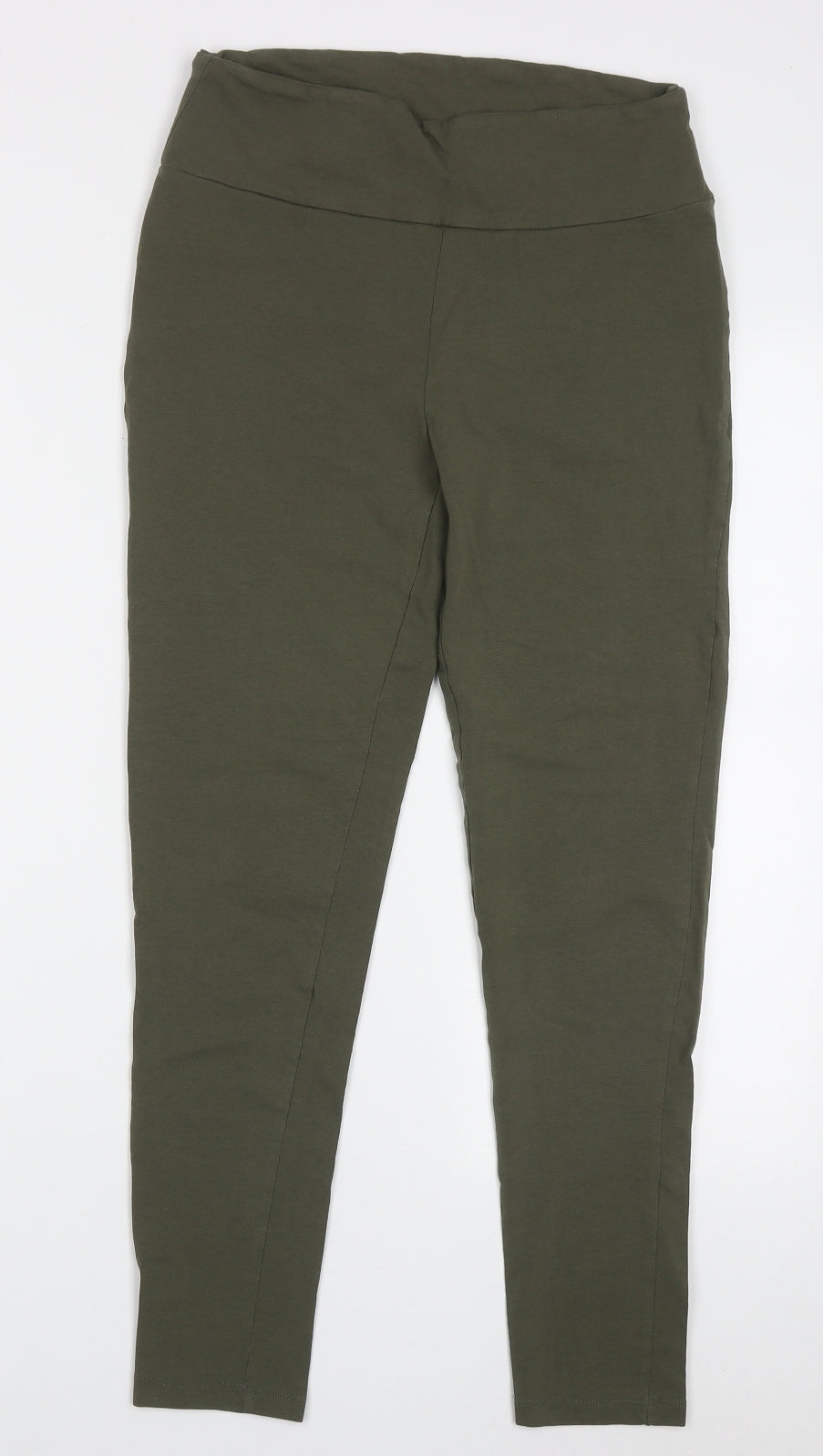 Primark Womens Green  Cotton Capri Trousers Size M L27 in Regular