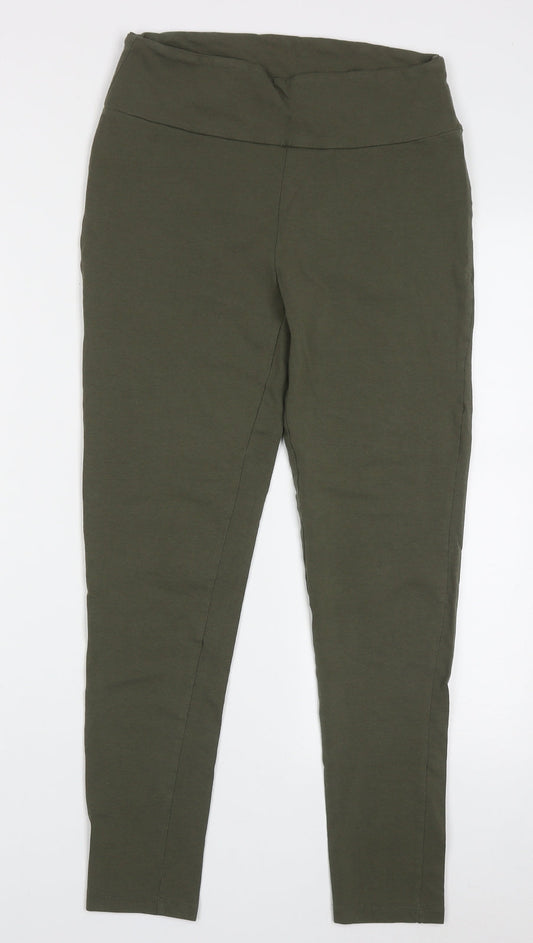 Primark Womens Green  Cotton Capri Trousers Size M L27 in Regular