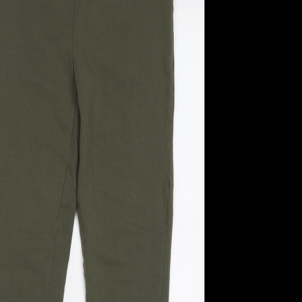 Primark Womens Green  Cotton Capri Trousers Size M L27 in Regular