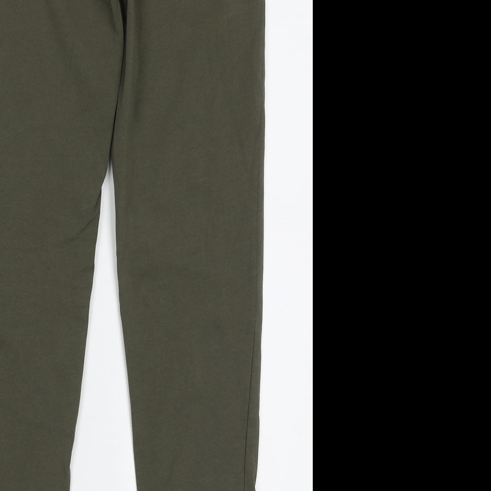 Primark Womens Green  Cotton Capri Trousers Size M L27 in Regular