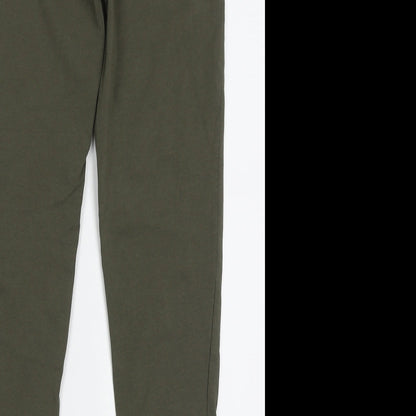 Primark Womens Green  Cotton Capri Trousers Size M L27 in Regular
