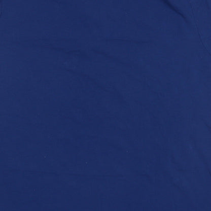 Lc walkiki Mens Blue  Cotton  Polo Size XL Collared Button