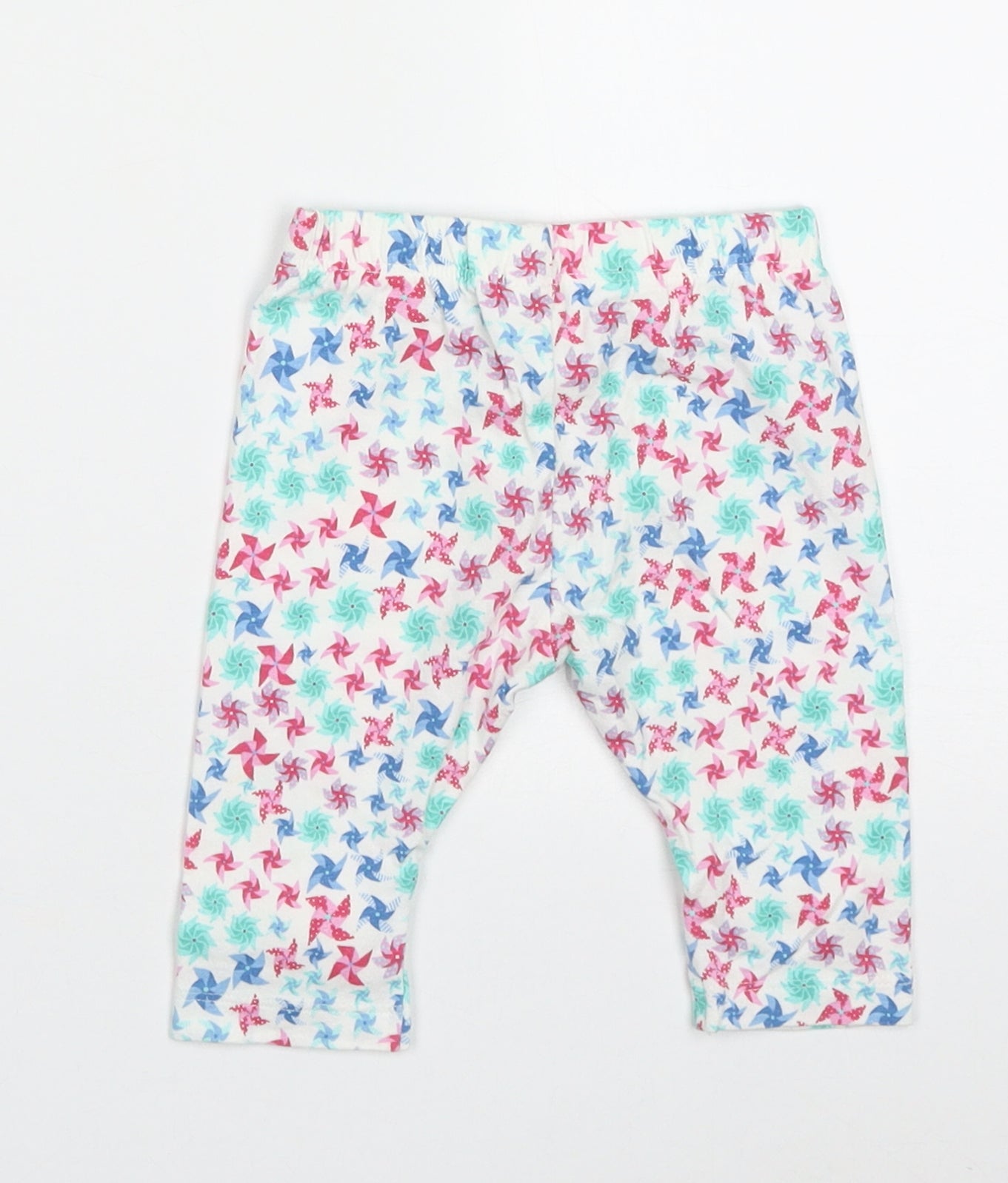 mini clubs Girls Pink Geometric Cotton Capri Trousers Size 12-18 Months  Pullover