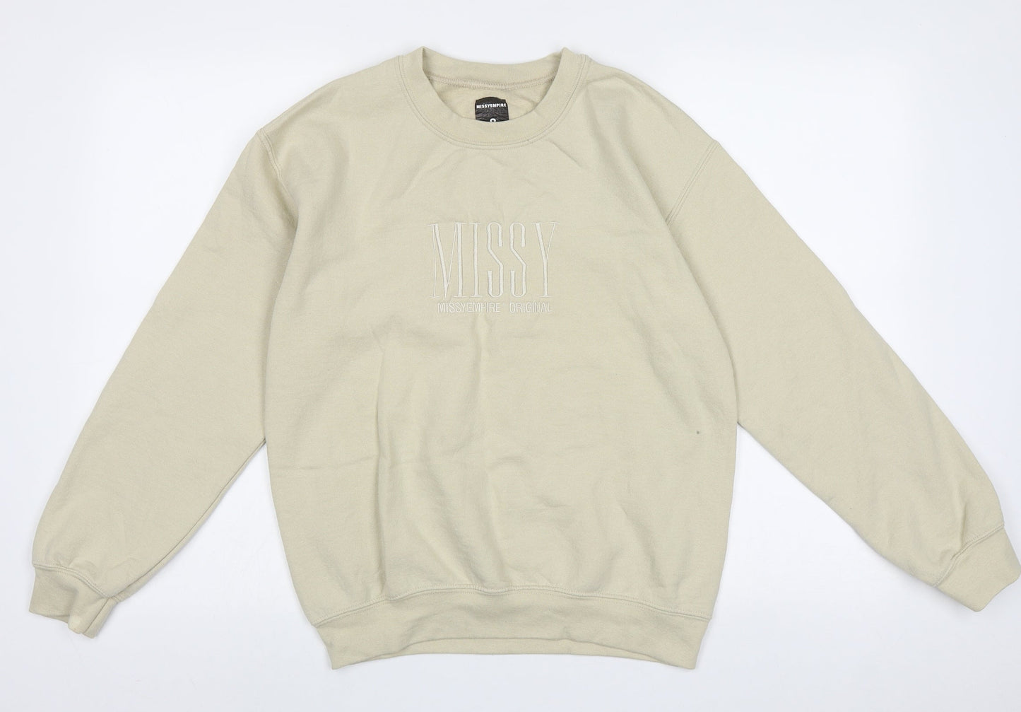 Missy Womens Beige  Polyester Pullover Sweatshirt Size 8  Pullover