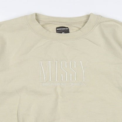 Missy Womens Beige  Polyester Pullover Sweatshirt Size 8  Pullover