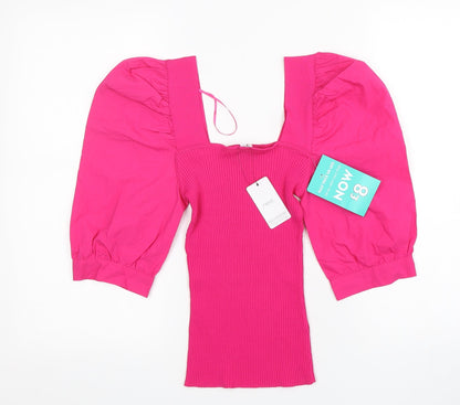 Womens UK Size 8 NEXT Pink Pullover Jumper
