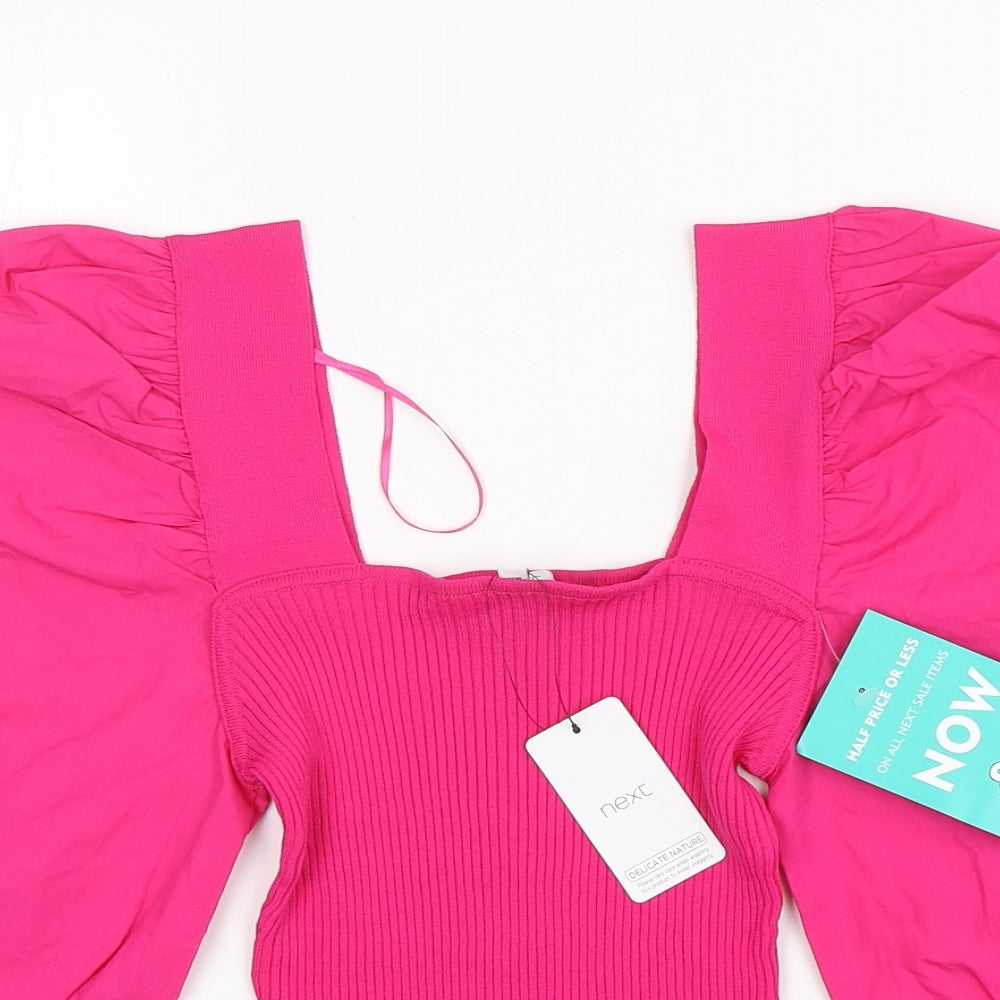 Womens UK Size 8 NEXT Pink Pullover Jumper