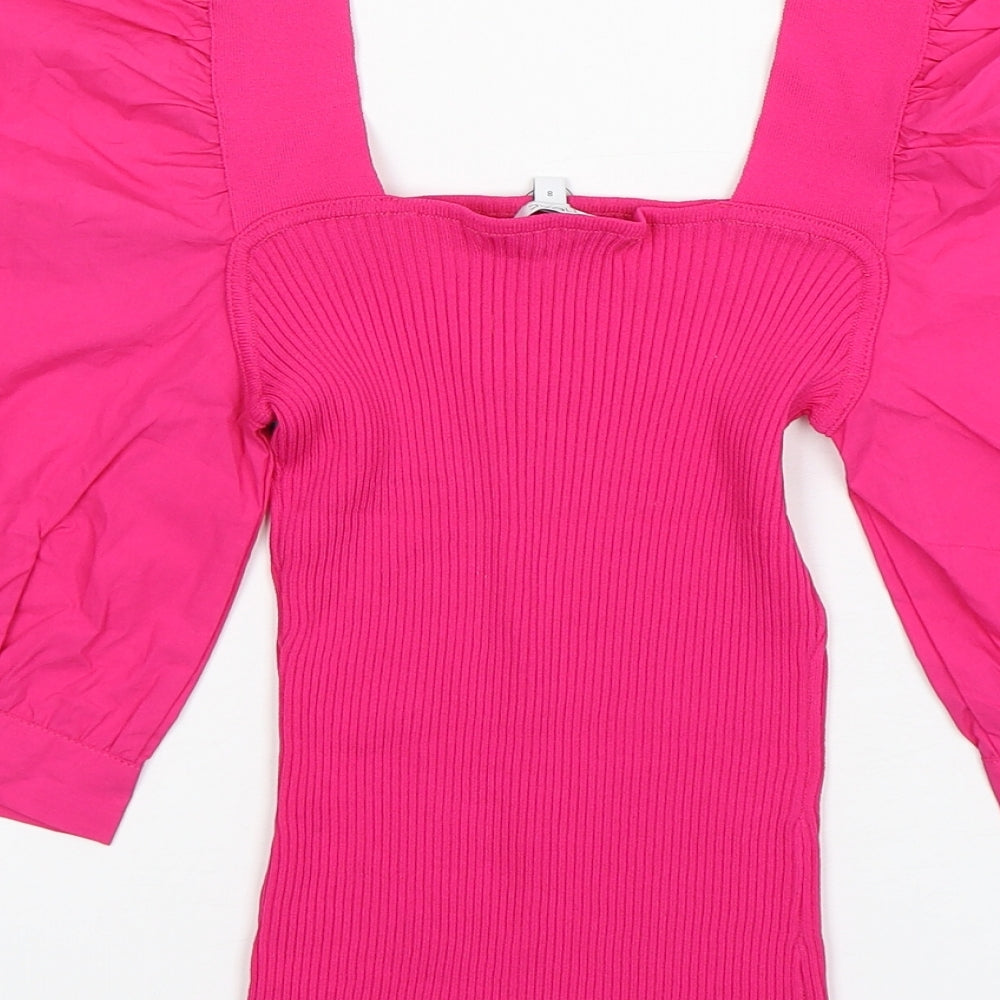 Womens UK Size 8 NEXT Pink Pullover Jumper