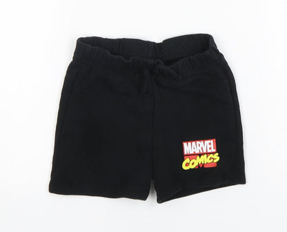 Primark Boys Black  Cotton  Sleep Shorts Size 12-18 Months   - Marvel