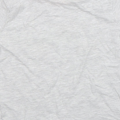 Primark Girls Grey  Cotton Basic T-Shirt Size 5-6 Years Round Neck