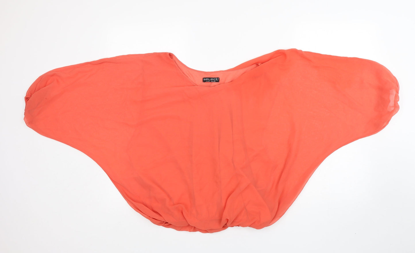 Womens UK Size 12 Select Orange Basic Blouse