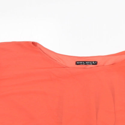 Womens UK Size 12 Select Orange Basic Blouse