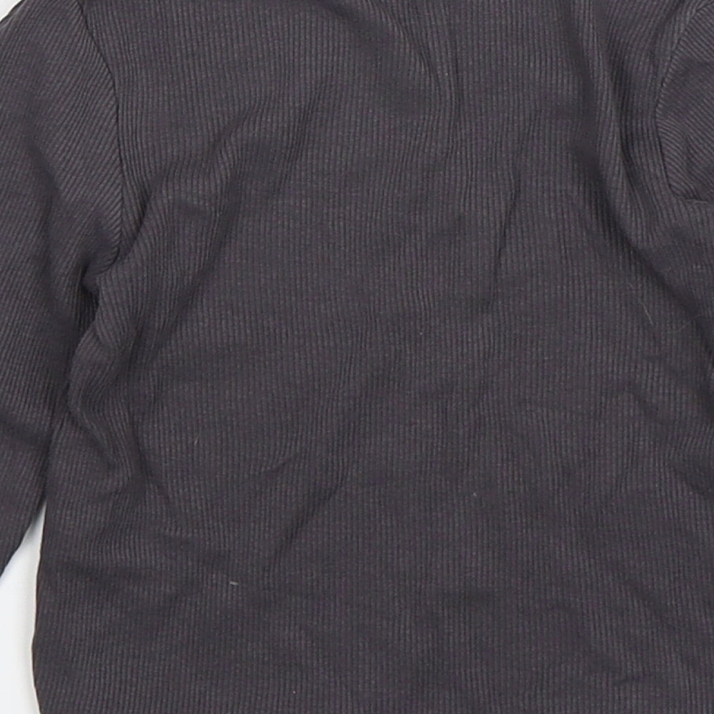 George Boys Grey  Cotton Basic T-Shirt Size 3-4 Years Round Neck