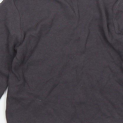 George Boys Grey  Cotton Basic T-Shirt Size 3-4 Years Round Neck