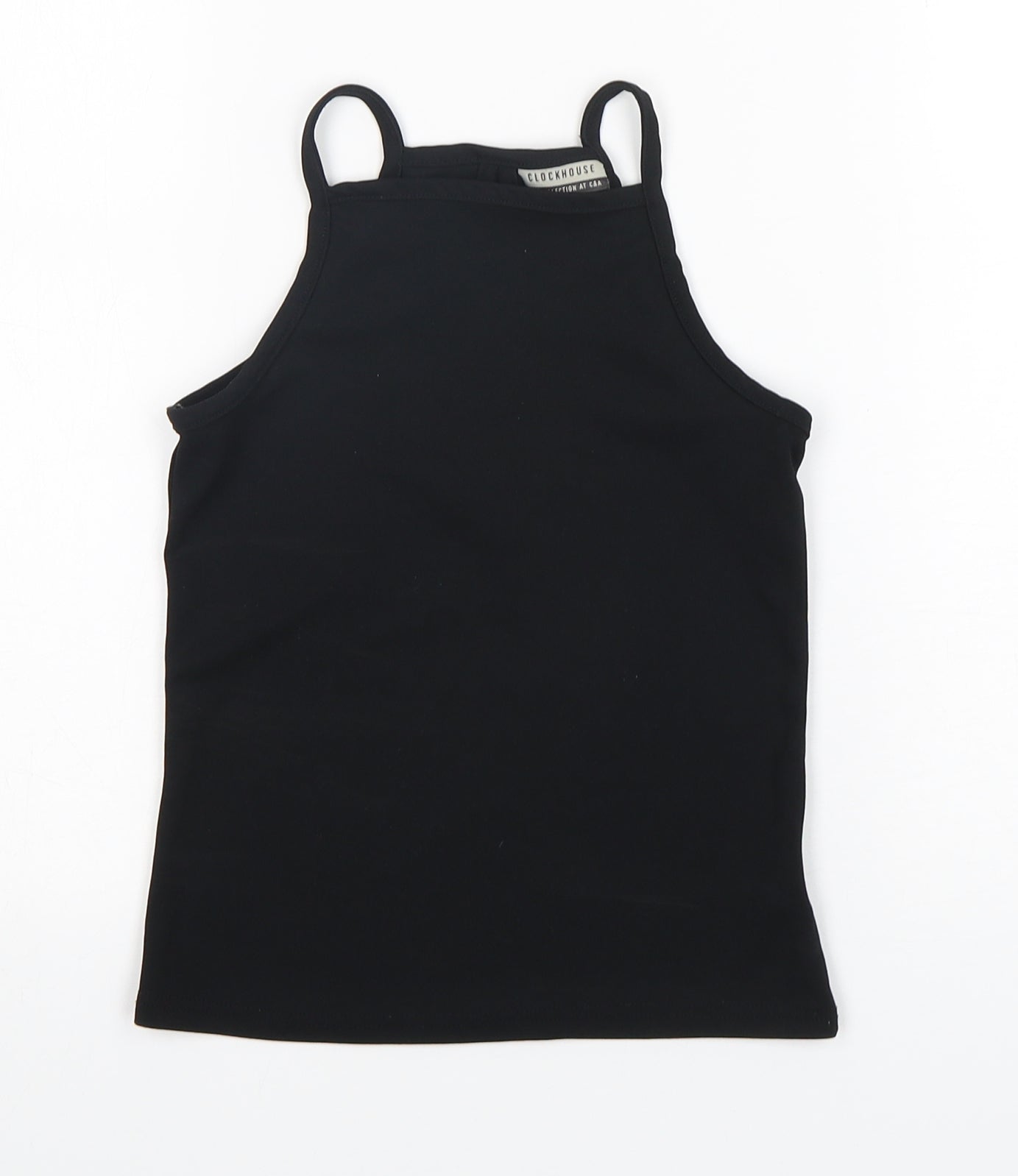 Clockhouse Womens Black  Polyester Camisole Tank Size 8 Square Neck