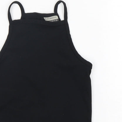 Clockhouse Womens Black  Polyester Camisole Tank Size 8 Square Neck