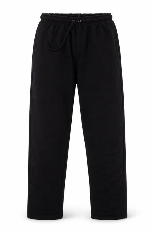 Front view of British Eagle men’s black cotton sweatpants, size S, 28-inch leg regular