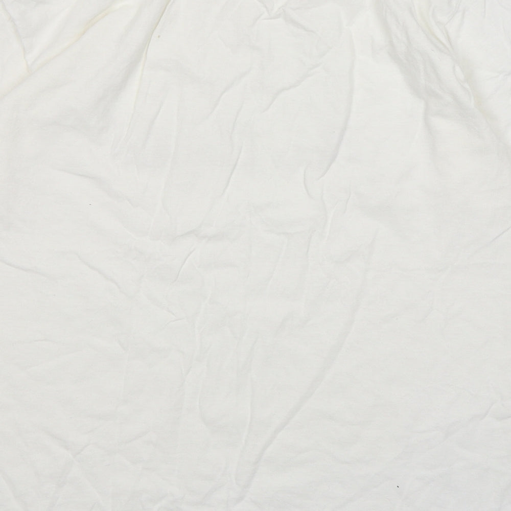 Fruit of the Loom Womens White  Cotton Basic T-Shirt Size M Round Neck - The Bride