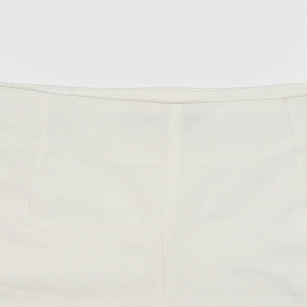 Boohoo Womens White  Polyester Sailor Shorts Size 10 L3 in Regular Zip