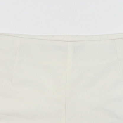 Boohoo Womens White  Polyester Sailor Shorts Size 10 L3 in Regular Zip