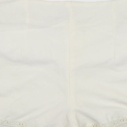 Boohoo Womens White  Polyester Sailor Shorts Size 10 L3 in Regular Zip