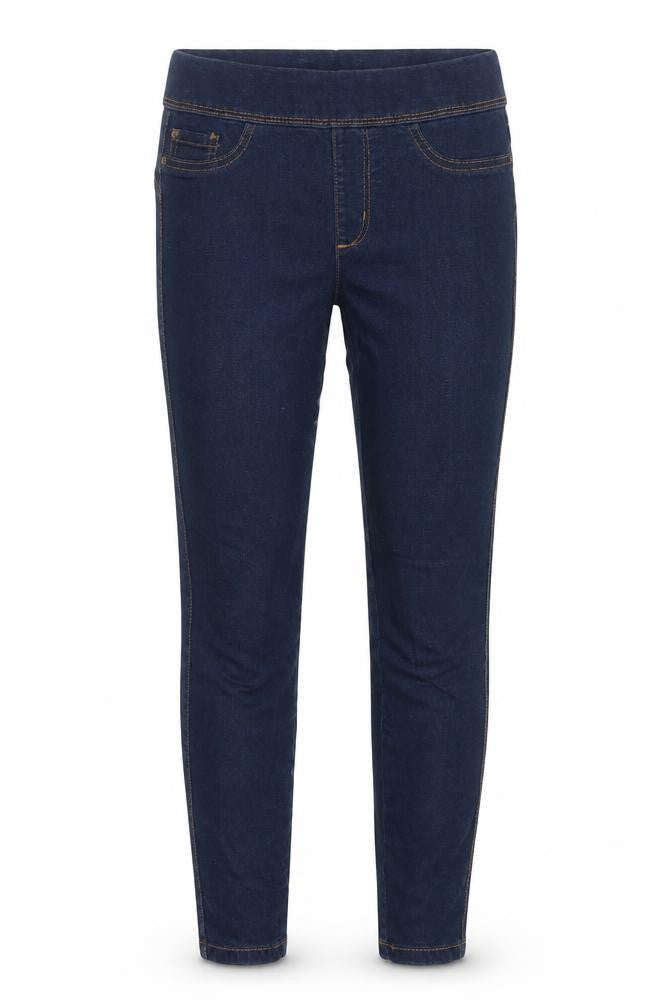Front view of Denim Co women’s blue cotton jegging jeans, size UK 6, 25-inch leg regular