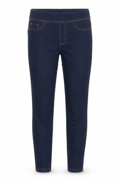 Front view of Denim Co women’s blue cotton jegging jeans, size UK 6, 25-inch leg regular