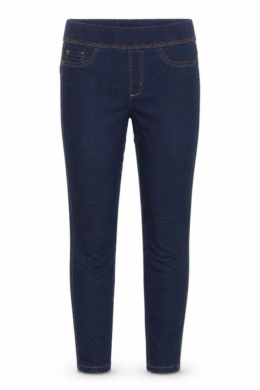 Front view of Denim Co women’s blue cotton jegging jeans, size UK 6, 25-inch leg regular