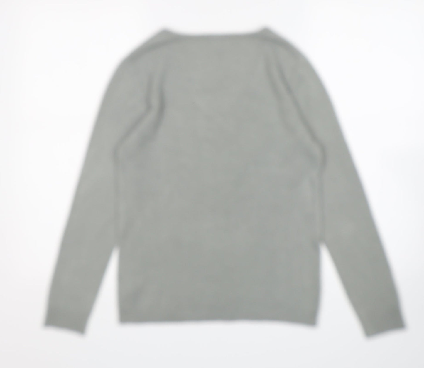 Primark Womens Grey V-Neck  Acrylic Pullover Jumper Size 6