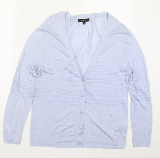 Womens UK Size 14 Marks and Spencer Blue Cardigan Jumper