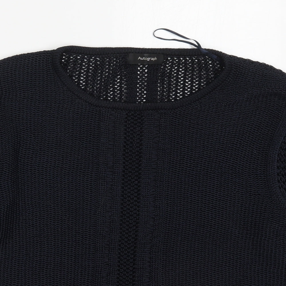 Womens UK Size 14 Marks and Spencer Blue Pullover Jumper